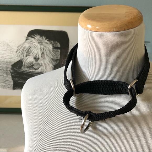 Black Martingale Dog Collar - Picture 4 of 6